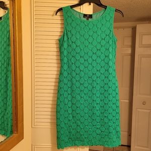 Ronni Nicole Mint Green Eyelet Sweetheart Sleeveless Dress Women's Size 8 M/L